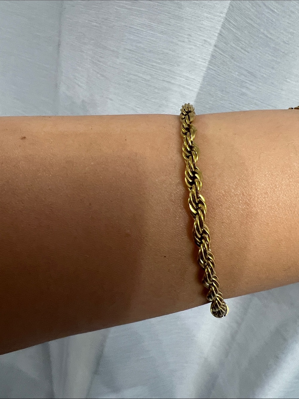 Gold Rope Chain Bracelet - Stainless Steel